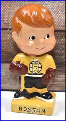 RARE Vintage 1960s Boston Bruins Square Base Mini NHL Bobble Head Nodder Japan RARE Vintage 1960s Boston Bruins Square Base Mini NHL Bobble Head Nodder Japan