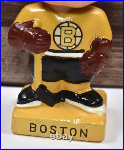 RARE Vintage 1960s Boston Bruins Square Base Mini NHL Bobble Head Nodder Japan RARE Vintage 1960s Boston Bruins Square Base Mini NHL Bobble Head Nodder Japan