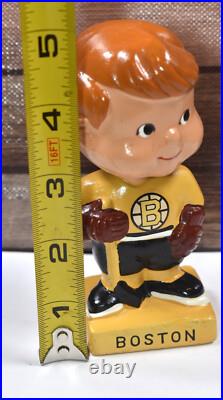 RARE Vintage 1960s Boston Bruins Square Base Mini NHL Bobble Head Nodder Japan RARE Vintage 1960s Boston Bruins Square Base Mini NHL Bobble Head Nodder Japan