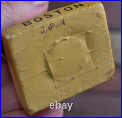RARE Vintage 1960s Boston Bruins Square Base Mini NHL Bobble Head Nodder Japan RARE Vintage 1960s Boston Bruins Square Base Mini NHL Bobble Head Nodder Japan