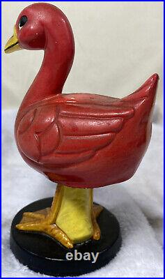 RARE Vintage 1960s Red Goose Shoes Advertising Bobble Head Nodder Bobblehead