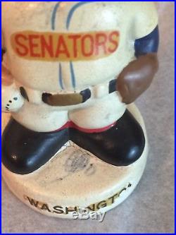 RARE Vintage 1960s Washington Senators Mini-Bobblehead Nodder White Round Base