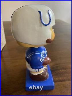 RARE Vintage Baltimore Colts Mascot Nodder Bobblehead With Box Square Base