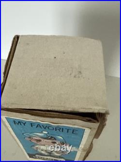 RARE Vintage Cleveland Indians Chief Wahoo Green Base Bobblehead Nodder With Box