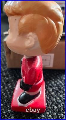 RARE Vintage Early 1960s Detroit Red Wings Mini Nodder Bobble Head with box