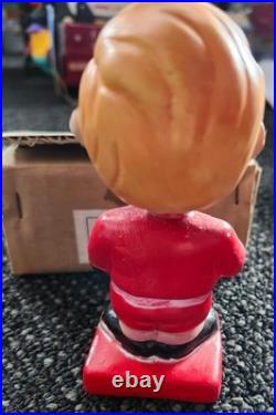 RARE Vintage Early 1960s Detroit Red Wings Mini Nodder Bobble Head with box