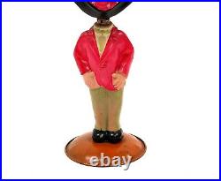 RARE Vintage Japan Black Cat in Red Jacket Halloween Cellulose Bobble Head Toy