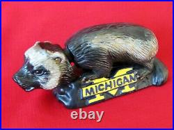 RARE Vintage Michigan Wolverines Mascot Bobblehead Porcelain University of M