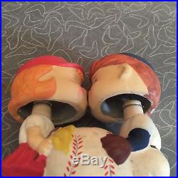 RARE Vintage Minnesota Twins Baseball Kissing Bobble Head Bobblehead Bank Japan