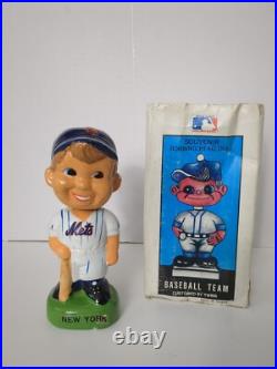 RARE Vintage New York Mets Bobble Head Green Base Nodder Rare ORIGINAL BOX Twins RARE Vintage New York Mets Bobble Head Green Base Nodder Rare ORIGINAL BOX Twins