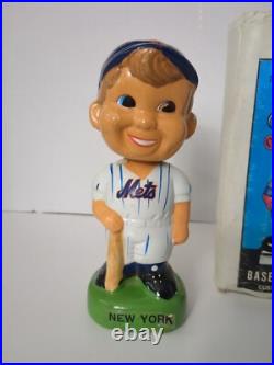 RARE Vintage New York Mets Bobble Head Green Base Nodder Rare ORIGINAL BOX Twins RARE Vintage New York Mets Bobble Head Green Base Nodder Rare ORIGINAL BOX Twins