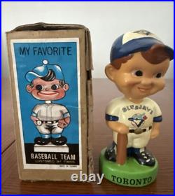 RARE Vintage Toronto Blue Jays Green Base Bobblehead Nodder With Box RARE Vintage Toronto Blue Jays Green Base Bobblehead Nodder With Box