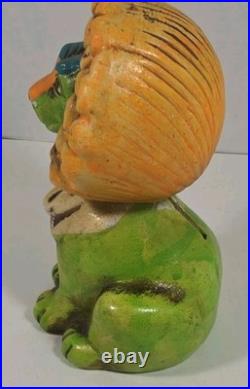 RARE Vtg 1960s Bobble Nodder Lion Coin Bank Paper Mache ChalkWare Psychedelic RARE Vtg 1960s Bobble Nodder Lion Coin Bank Paper Mache ChalkWare Psychedelic