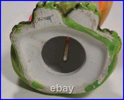 RARE Vtg 1960s Bobble Nodder Lion Coin Bank Paper Mache ChalkWare Psychedelic