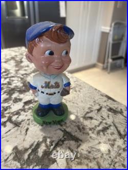 Rare 1960's New York Mets Green Base Bobblehead Nodder