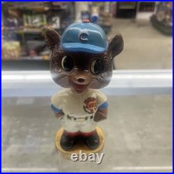 Rare 1960's Vintage MLB Chicago Cubs Mascot Gold Base Bobble Head Nodder