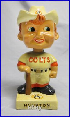Rare HTF Vintage 1960s Houston Colt. 45s Square White Base Bobblehead/Nodder VGC