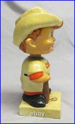 Rare HTF Vintage 1960s Houston Colt. 45s Square White Base Bobblehead/Nodder VGC