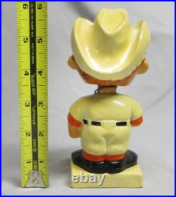 Rare HTF Vintage 1960s Houston Colt. 45s Square White Base Bobblehead/Nodder VGC