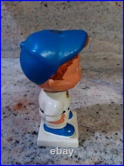 Rare New York Mets 1960's Square Base Baseball Nodder Bobble Head Vintage