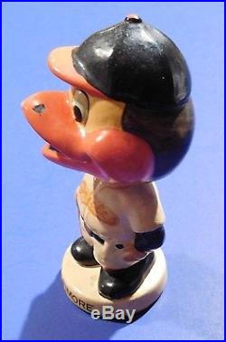 Rare Vintage 1960's Baltimore Orioles Baseball Bobblehead Dashboard Doll
