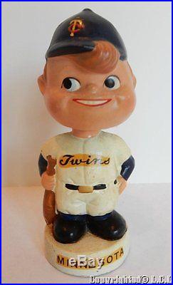 Rare Vintage 1960's Minnesota Twins Baseball Bobblehead Dashboard Nodder Doll Rare Vintage 1960's Minnesota Twins Baseball Bobblehead Dashboard Nodder Doll