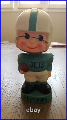 Rare Vintage 1960's New York Jets Football Team Bobblehead Head Nodder Bank