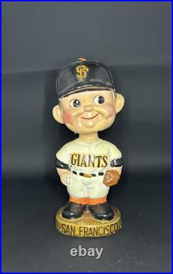 Rare! Vintage 1960's SAN FRANCISCO GIANTS Bobblehead Gold Base Japan