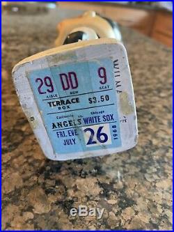 Rare Vintage 1960s California Angels Bobble head with 1968 Ticket Stub