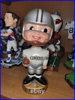 Rare Vintage 1960s NFL Dallas Cowboys Gold Base Bobble Head Japan damaged