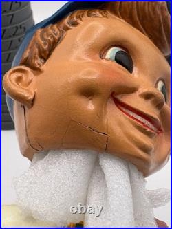 Rare Vintage 1961 White Base Paper Mache Bobble Head Nodder New York Mets SEE