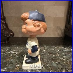 Rare Vintage 1961 White Base Paper Mache Bobble Head Nodder New York Yankees NYY