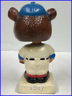 Rare Vintage 60's Chicago Cubs Bobble Head Bear Nodder Square Base 6.5
