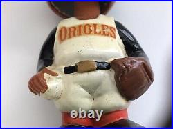 Rare Vintage Baltimore Orioles Black Face Series Nodder (bobblehead) Ex