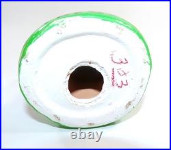 Rare Vintage Bobblehead Nodder Tiger Face Blue Hat Green Base withBat