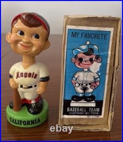 Rare Vintage California Angels Bobblehead Nodder With Box Rare Vintage California Angels Bobblehead Nodder With Box