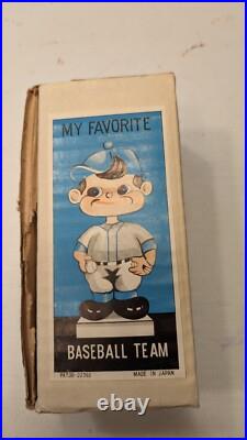 Rare Vintage Kansas City Royals 1969 Japan Bobblehead Nodder With Box Gold Base
