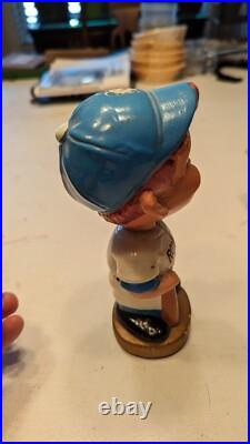 Rare Vintage Kansas City Royals 1969 Japan Bobblehead Nodder With Box Gold Base