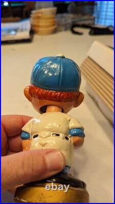 Rare Vintage Kansas City Royals 1969 Japan Bobblehead Nodder With Box Gold Base