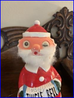 Rare Vintage Midcentury Bobble Head Santa Claus? Decanter With Googly Eyes Rare Vintage Midcentury Bobble Head Santa Claus? Decanter With Googly Eyes
