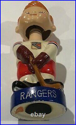 Rare Vintage New York Rangers Bobble Head Bobbing Head Nodder Bank 9