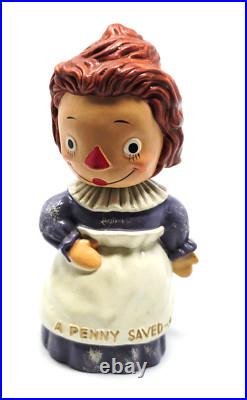 Rare Vintage Raggedy Ann Doll Bobblehead Nodder Bank A Penny Saved Unique 7 Rare Vintage Raggedy Ann Doll Bobblehead Nodder Bank A Penny Saved Unique 7