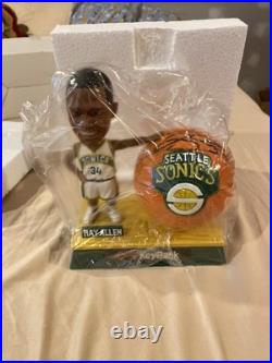 Rare Vintage Ray Allen Signed Seattle SuperSonics KeyBank Bobblehead Bank