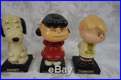 Rare Vintage Snoopy Peanuts Gang Bobblehead Nodder Paper Mache Lego Schulz Japan