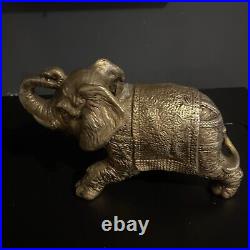 Rare Vintage original Lenwille Adalt Gold Gilt Bobble Head Elephant Japan 1950's