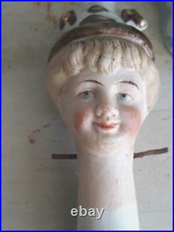 Rare, antique automata, wobble head, nodder, bobblehead, nodding head, bisque lady