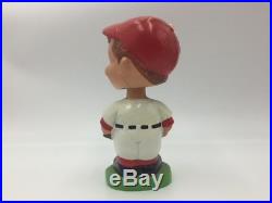 Red Sox Bobblehead Nodder Vintage 1962 Green Base Dimples Brown Hair Blue Eyes