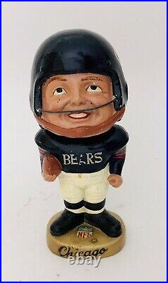 Repaired Vtg 1960s Chicago Bears NFL Football Real Face Bobblehead Nodder