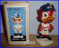 St. Louis Cardinals 1962 Mascot Nodder Bobblehead Vintage Original Box! Japan