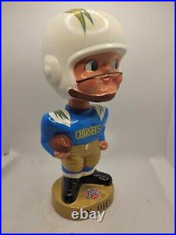 San Diego Chargers AFL Earpads Vintage Bobblehead Nodder Bobbing Head Japan 1965
